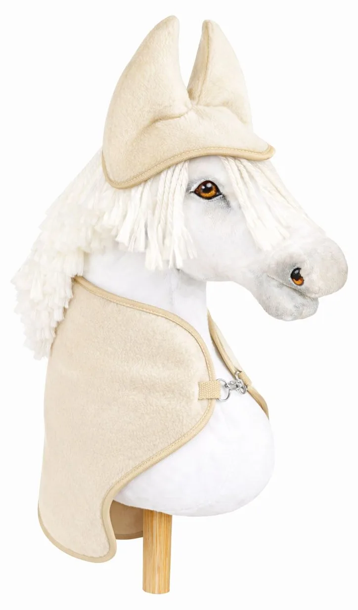 Zestaw dla Hobby Horse A3: polarowa derka + nauszniki – kremowy