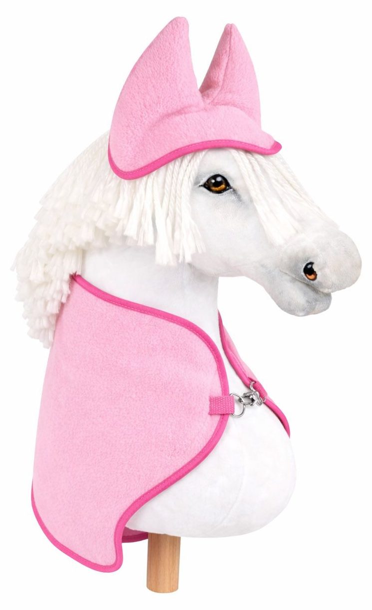Zestaw dla Hobby Horse A3: polarowa derka + nauszniki – kremowy