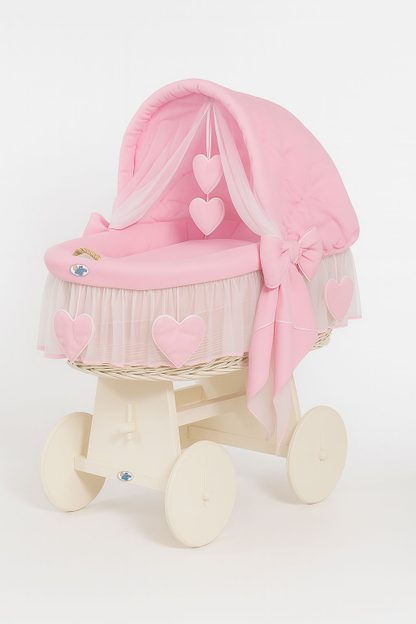 Kosz Mojżesza z budką- Little Angel biały