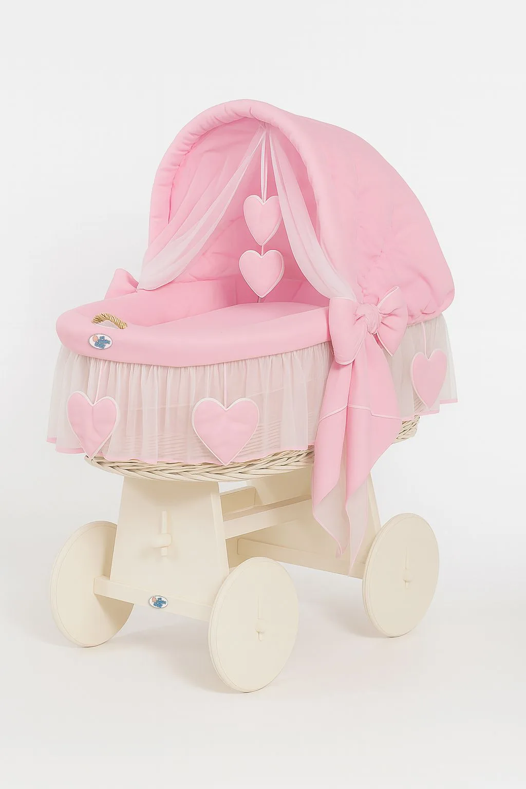 Kosz Mojżesza z budką- Little Angel biały