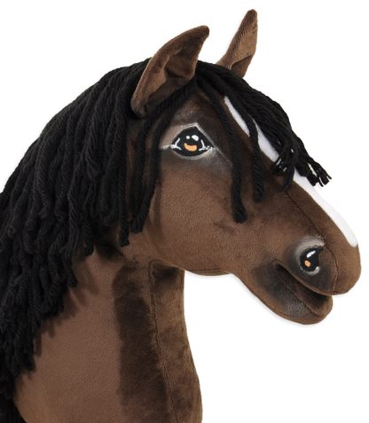 Hobby Horse Duży koń na kiju Premium - ciemnogniady A3