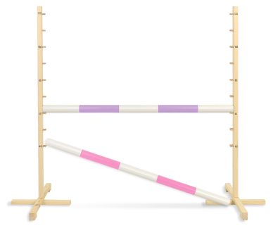 Przeszkoda skokowa do Hobby Horse 120cm, dwie belki - jasny fiolet i jasny róż
