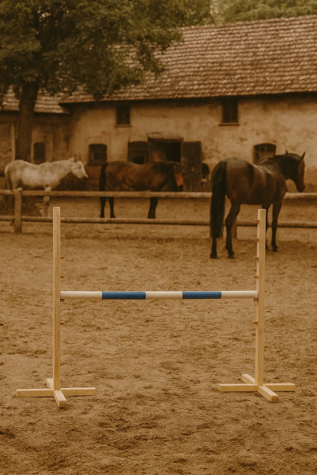 Przeszkoda skokowa do Hobby Horse 120cm, belka niebieska