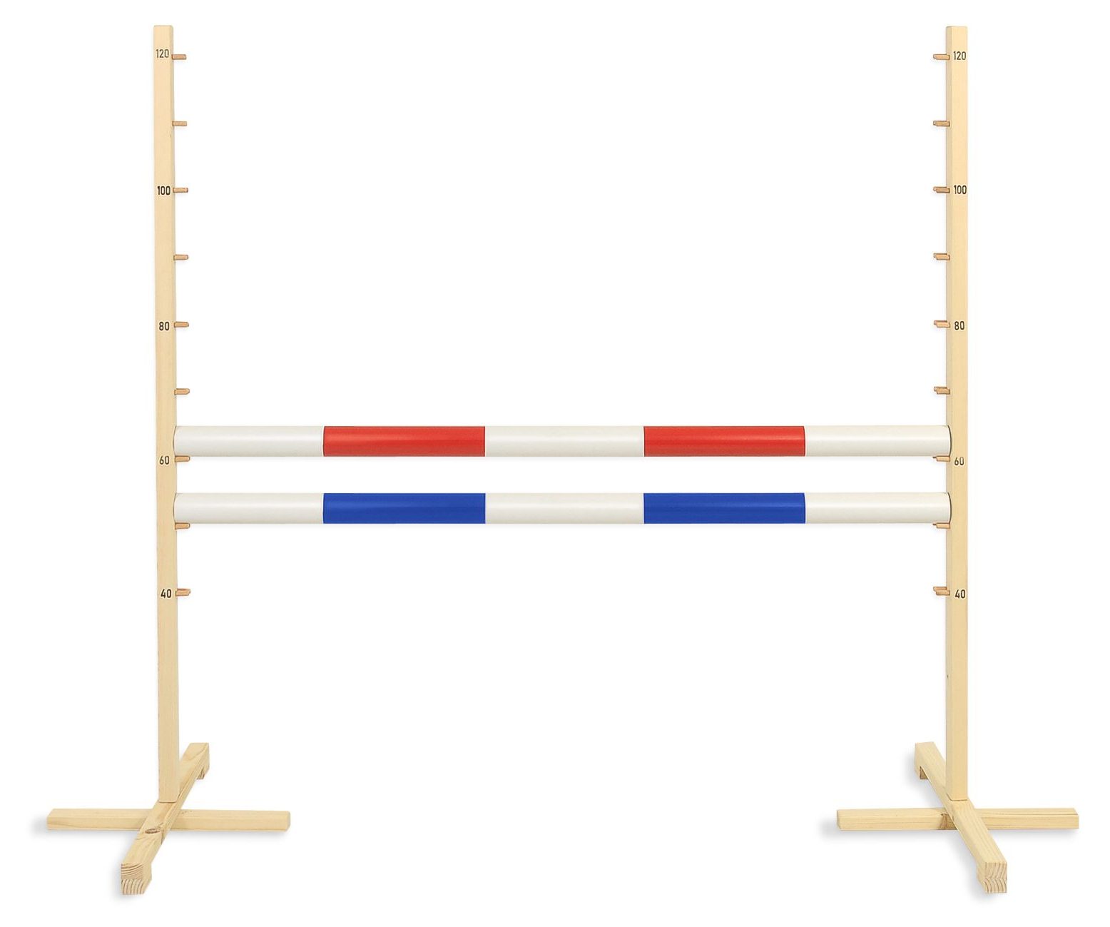 Przeszkoda skokowa do Hobby Horse 120cm, dwie belki - czerwona i niebieska