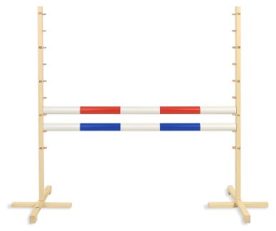 Przeszkoda skokowa do Hobby Horse 120cm, dwie belki - czerwona i niebieska