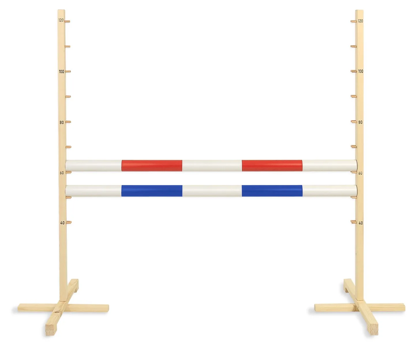 Przeszkoda skokowa do Hobby Horse 120cm, dwie belki - czerwona i niebieska