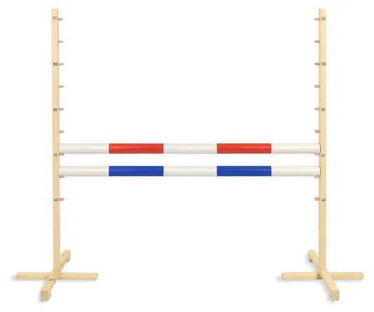 Przeszkoda skokowa do Hobby Horse 120cm, dwie belki - czerwona i niebieska