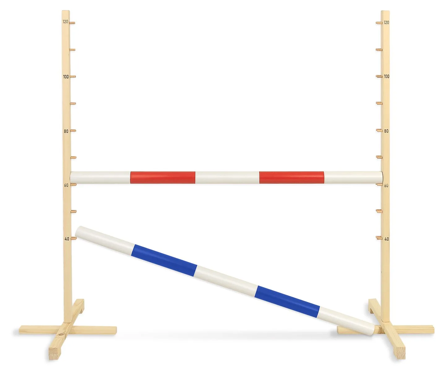 Przeszkoda skokowa do Hobby Horse 120cm, dwie belki - czerwona i niebieska
