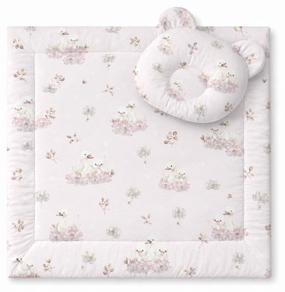 Kołderka z wypełnieniem i poduszka profilowana Miś - zestaw 2cz. - Blossom Fairies