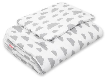 Komplet pościeli dla niemowląt z wypełnieniem 2-cz 75x100cm NEWBORN - misie niebieskie