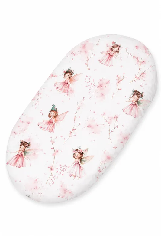 Prześcieradło bawełniane do wózka gondoli kosza Mojżesza Boho 75x35 cm -  Blossom Fairies