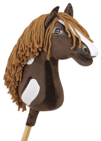Hobby Horse Duży koń na kiju Premium - western ciemnogniady z brązową grzywą A3