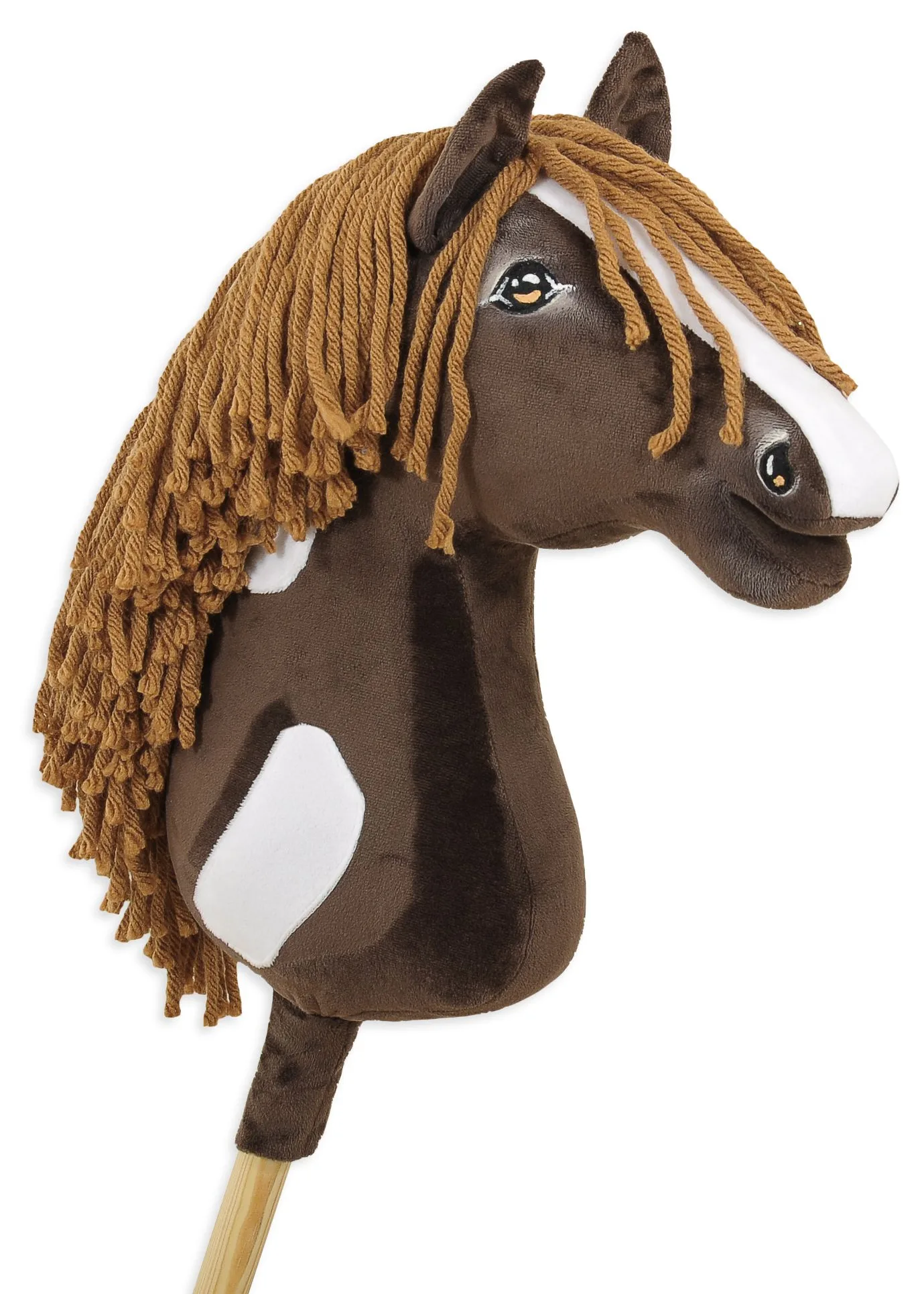 Hobby Horse Duży koń na kiju Premium - western ciemnogniady z brązową grzywą A3