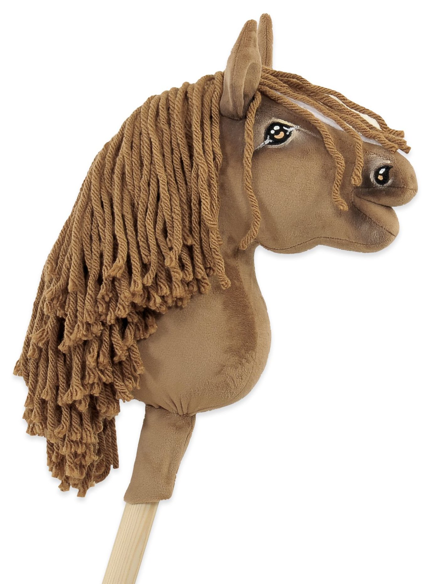 Hobby Horse Mały koń na kiju Premium brązowy jasny kasztan A5