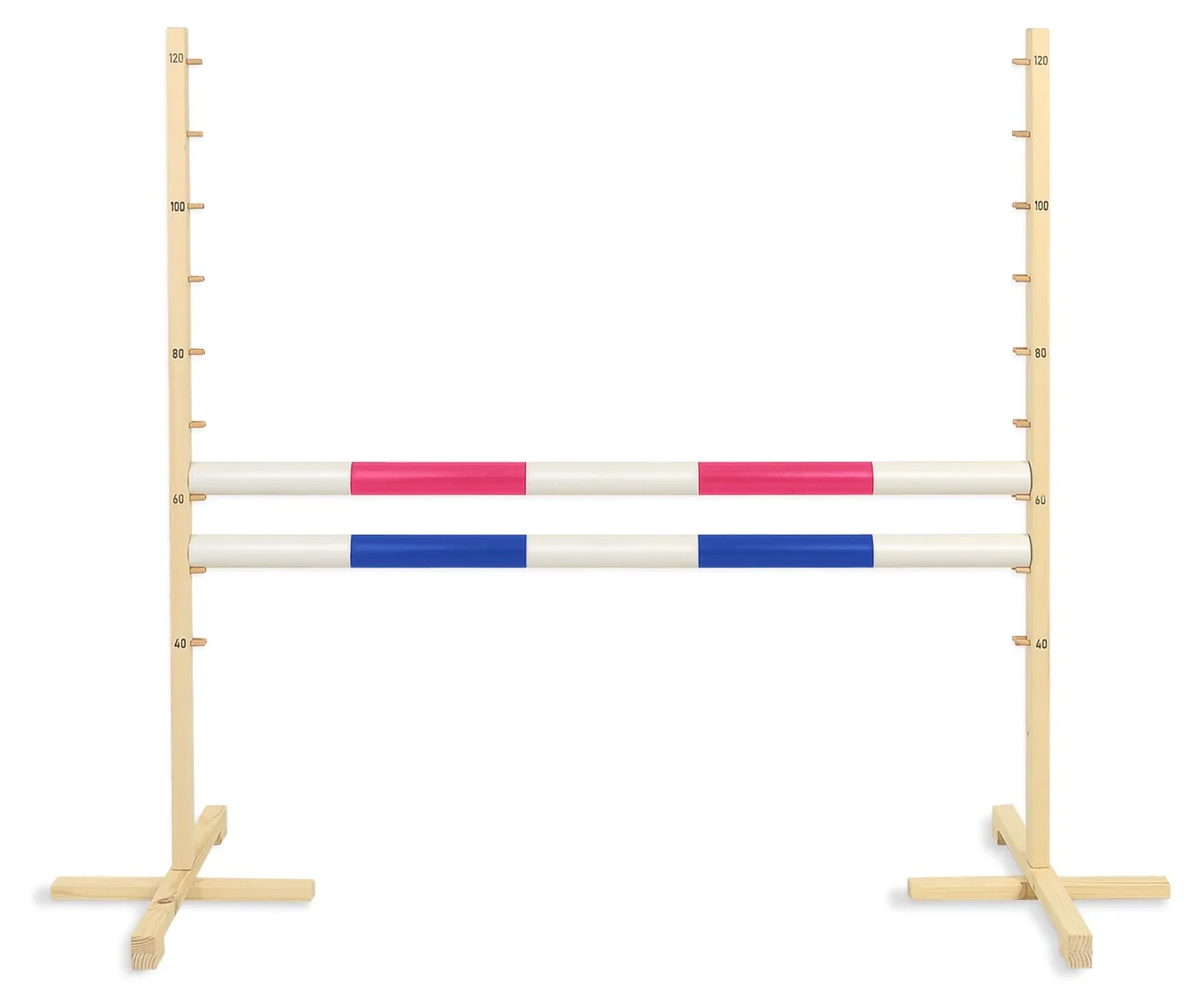 Przeszkoda skokowa do Hobby Horse 120cm, dwie belki - czerwona i niebieska