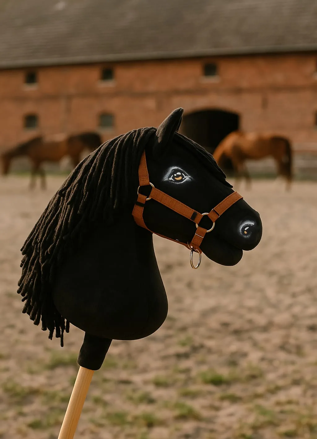 Hobby Horse Duży koń na kiju Premium - kary A3