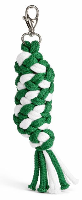 Uwiąz dla konia Hobby Horse pleciony ze sznurka – biało-różowy