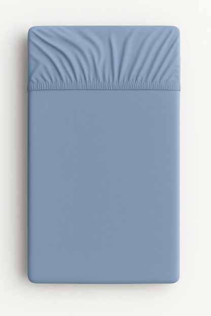 Prześcieradło bawełniane z gumką do łóżeczka 120x60 cm - miętowe