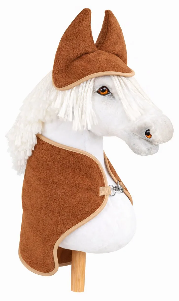 Zestaw dla Hobby Horse A3: polarowa derka + nauszniki – kremowy