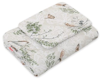 Komplet pościeli dla niemowląt z wypełnieniem 2-cz 75x100cm NEWBORN - misie niebieskie