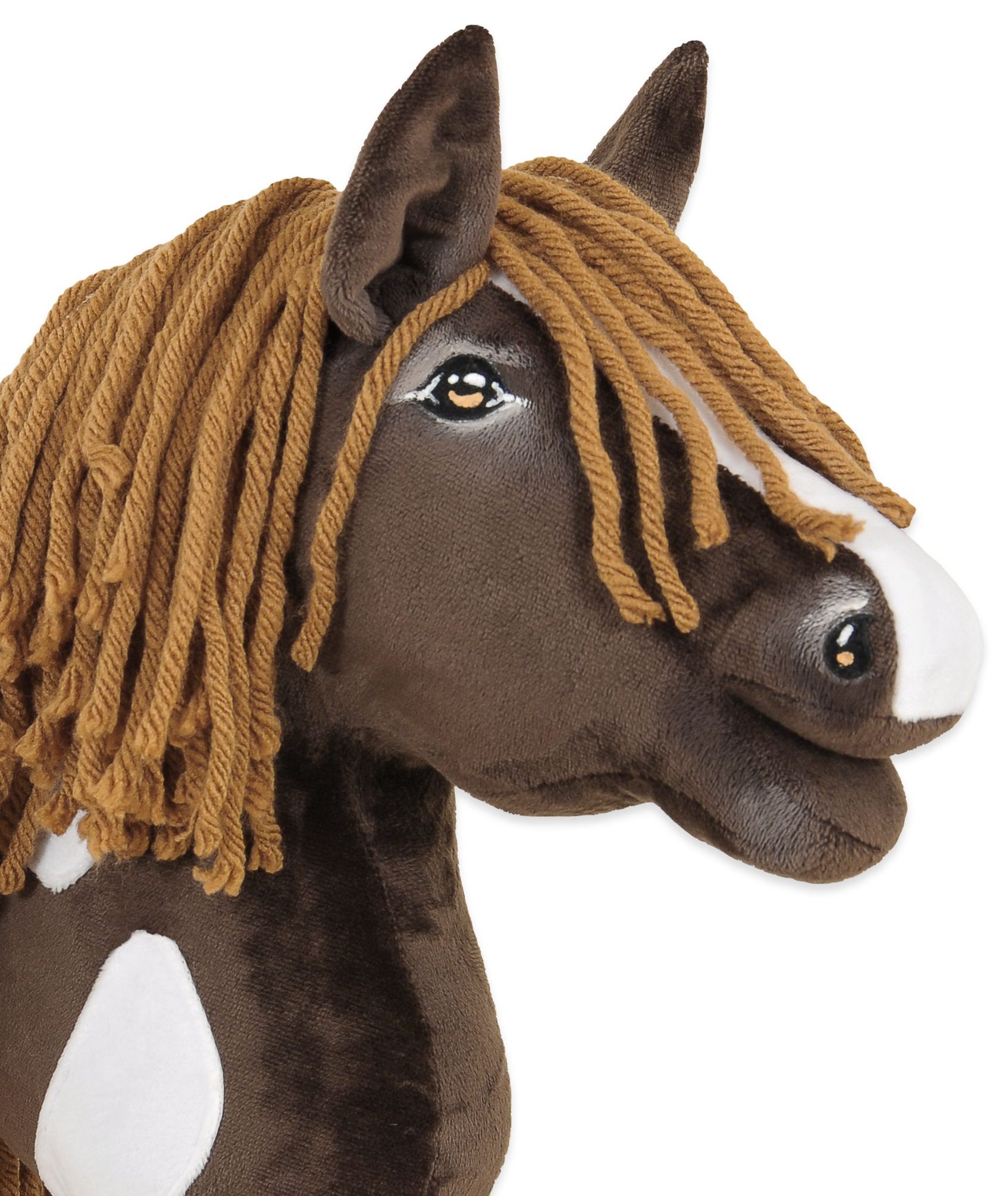 Hobby Horse Średni koń na kiju Premium brązowy western ciemnogniady z ciemną grzywą A4