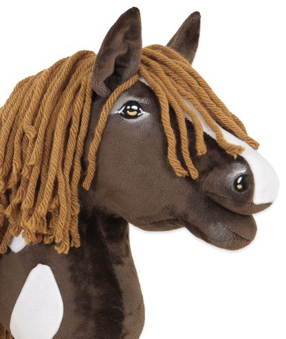 Hobby Horse Średni koń na kiju Premium brązowy western ciemnogniady z ciemną grzywą A4