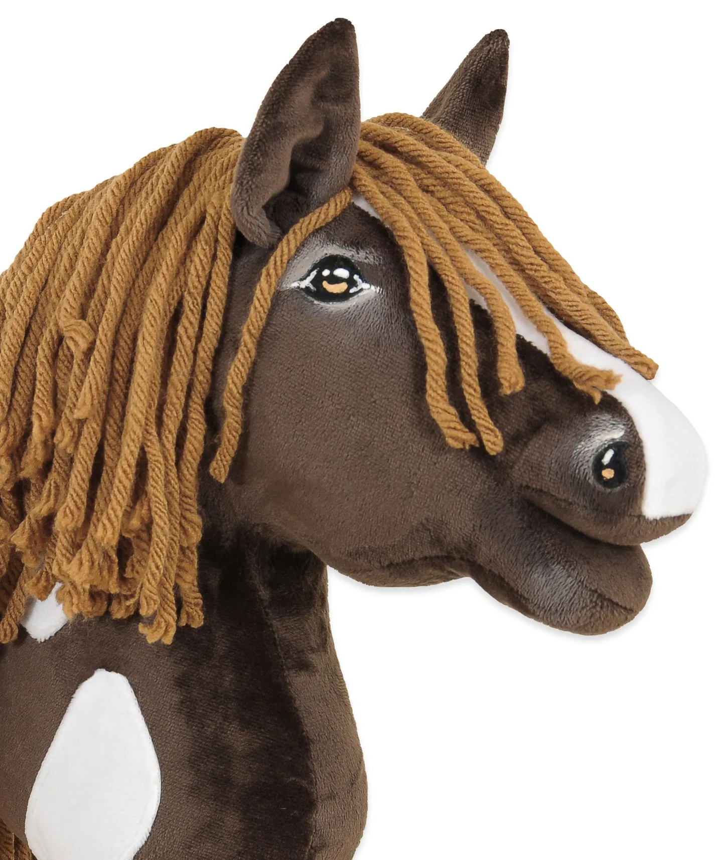 Hobby Horse Średni koń na kiju Premium brązowy western ciemnogniady z ciemną grzywą A4