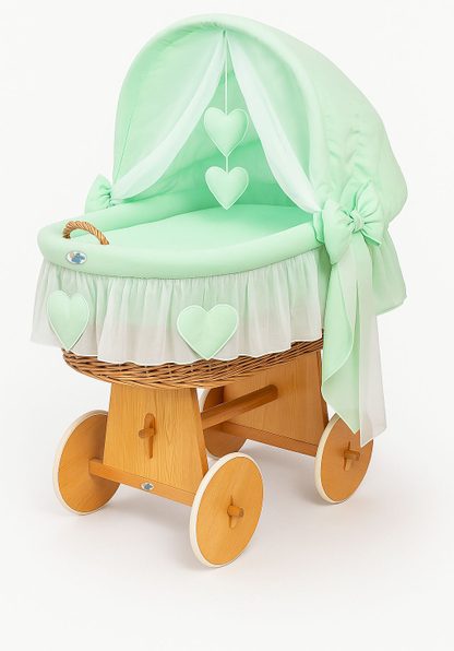 Kosz Mojżesza z budką- Little Angel biały