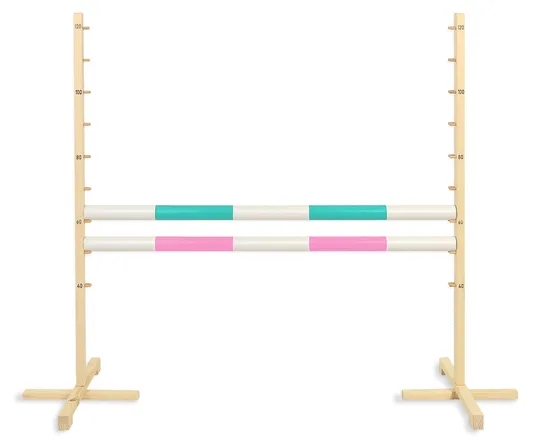 Przeszkoda skokowa do Hobby Horse 120cm, dwie belki - miętowa i jasny róż