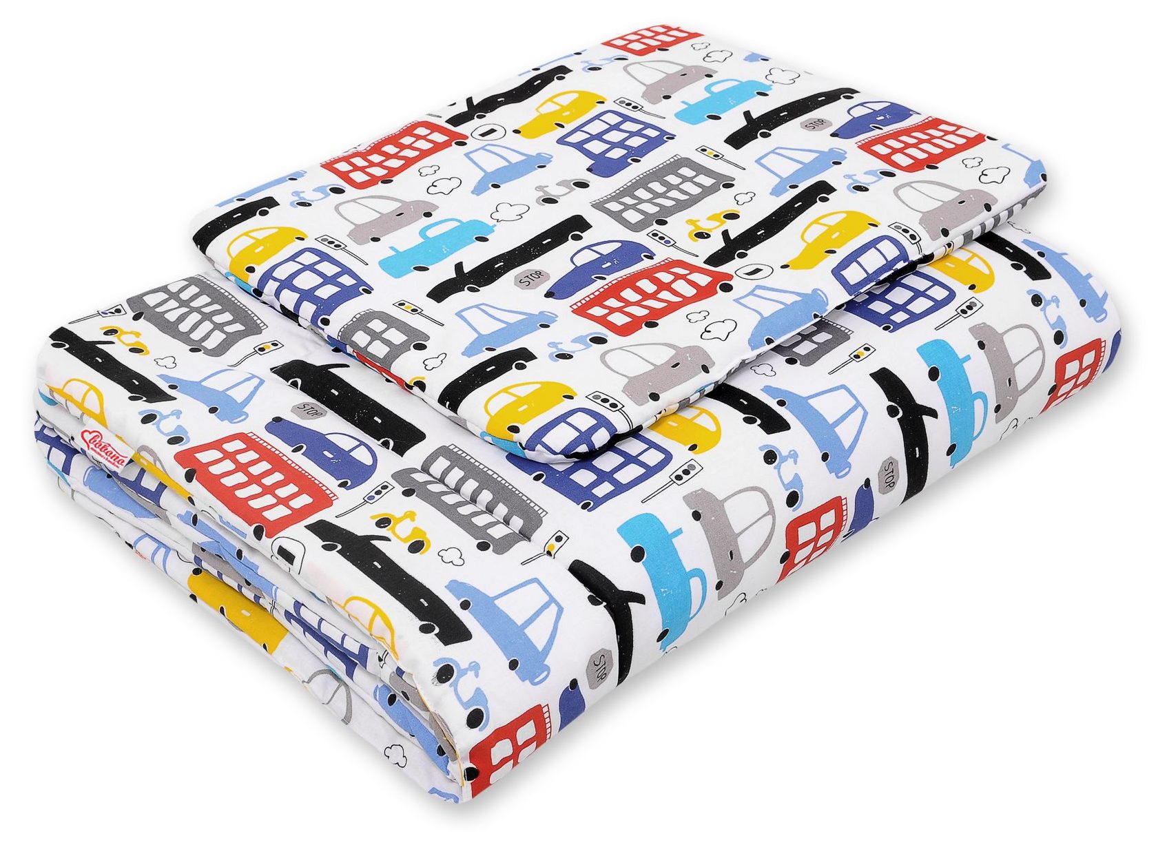 Komplet pościeli dla niemowląt z wypełnieniem 2-cz 75x100cm NEWBORN - misie niebieskie