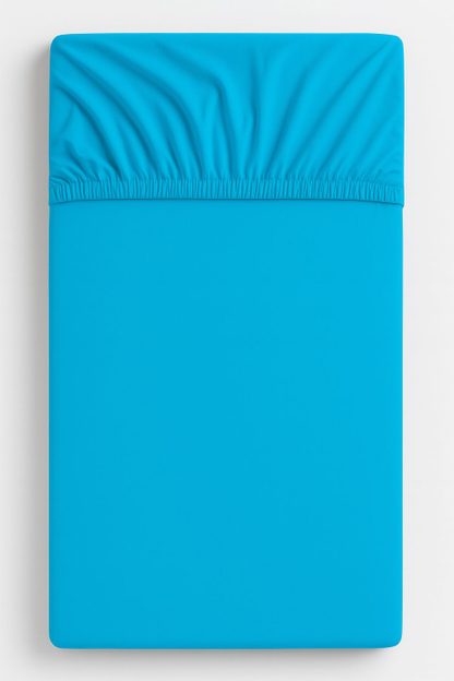 Prześcieradło bawełniane z gumką do łóżeczka 120x60 cm - miętowe