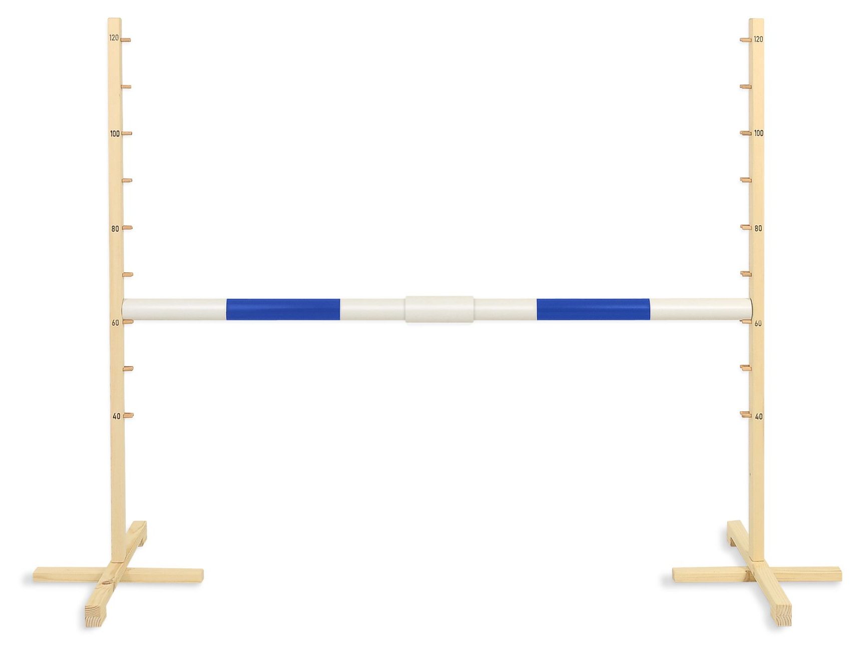 Przeszkoda skokowa do Hobby Horse 160cm, h-120 cm, belka niebieska