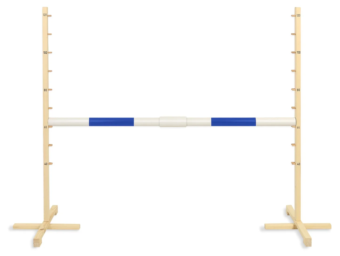 Przeszkoda skokowa do Hobby Horse 160cm, h-120 cm, belka niebieska