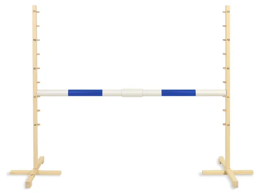 Przeszkoda skokowa do Hobby Horse 160cm, h-120 cm, belka niebieska