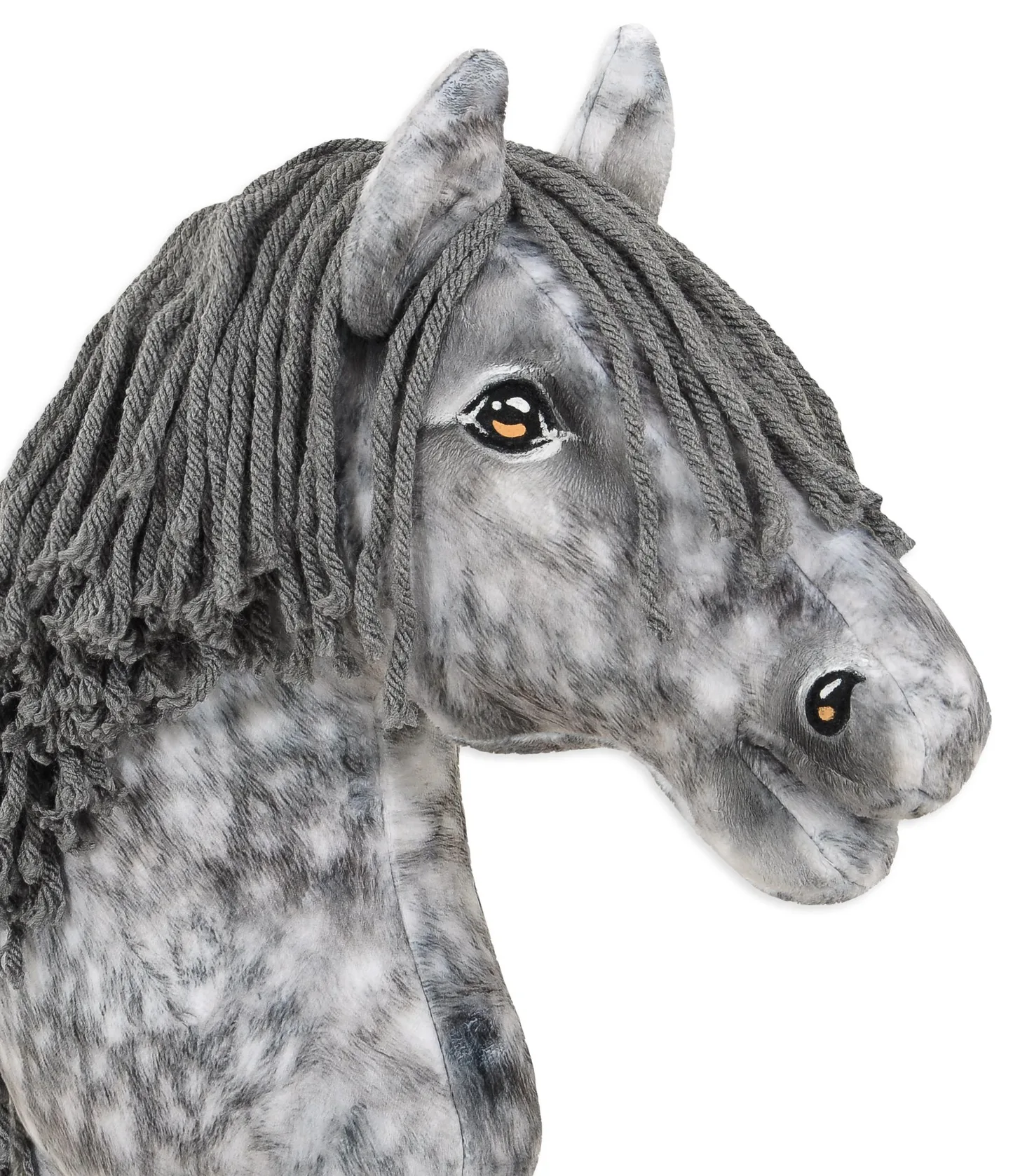 Hobby Horse Duży koń na kiju Premium - siwek jabłkowity z siwą grzywą A3