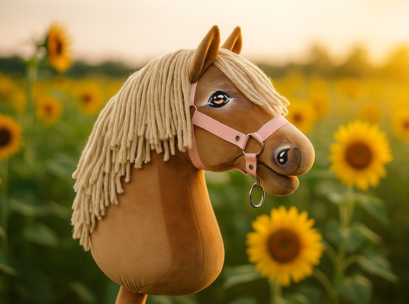 Hobby Horse Duży koń na kiju Premium - izabelowaty A3