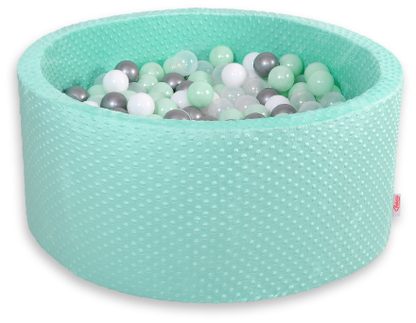 Suchy basen minky H-40 cm z piłkami 200szt.- miętowy