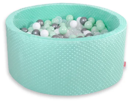 Suchy basen minky H-40 cm z piłkami 200szt.- miętowy