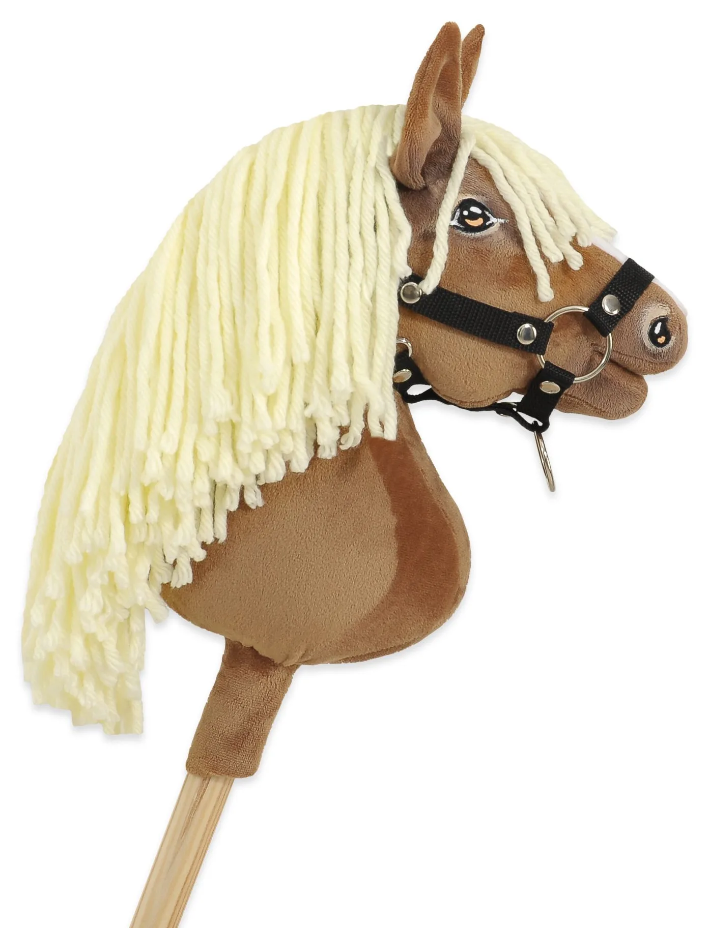 Hobby Horse Średni koń na kiju Premium jasny beżowy haflinger A4