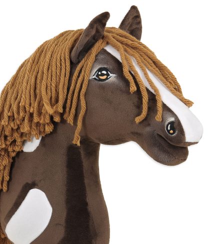 Hobby Horse Duży koń na kiju Premium - western ciemnogniady z brązową grzywą A3