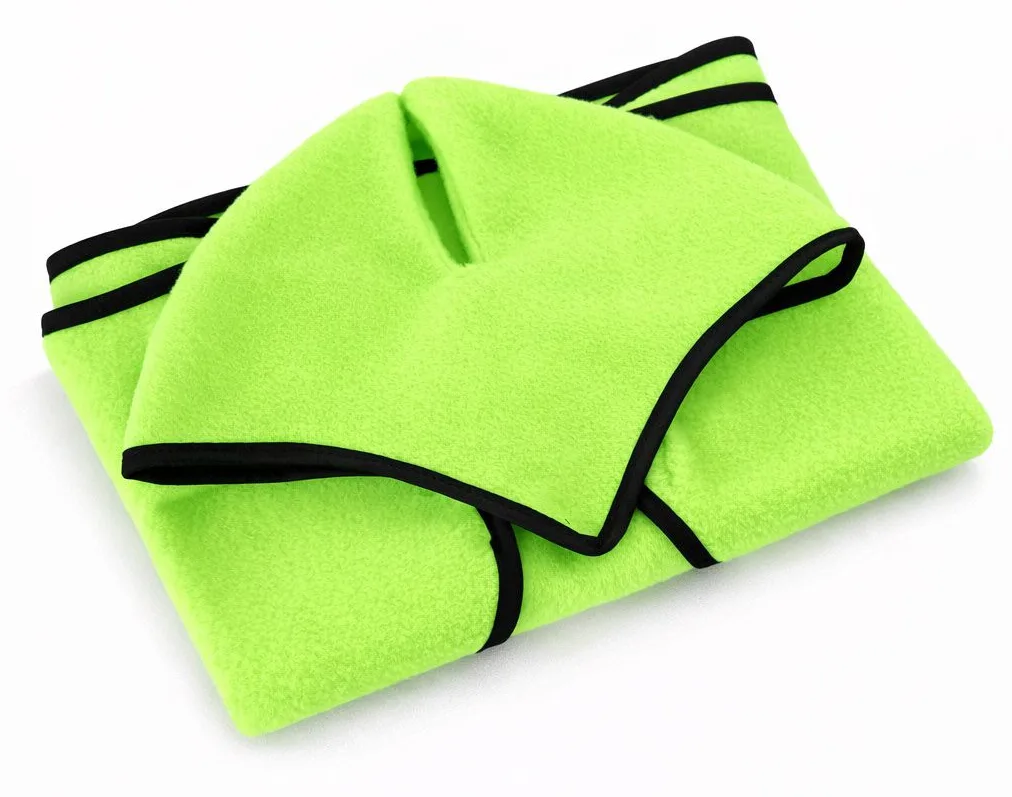 Zestaw dla Hobby Horse uniwersalny A4 i A5: polarowa derka + nauszniki – neon green