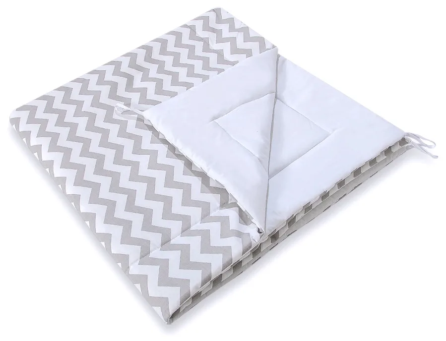Namiot TIPI dla dzieci + mata + poduszki + zawieszki pióra - Chevron szary