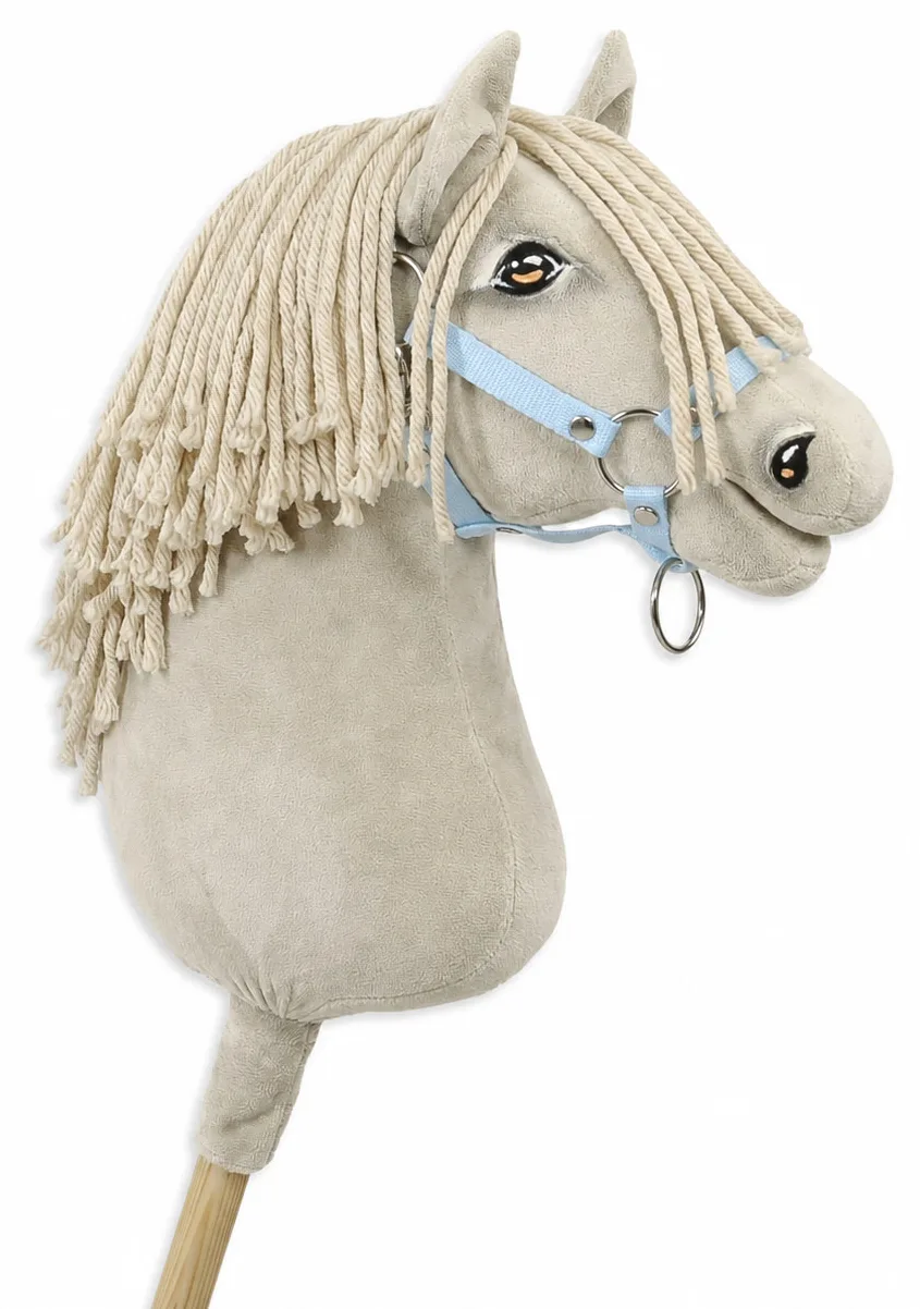 Hobby Horse Duży koń na kiju Premium - cremello A3