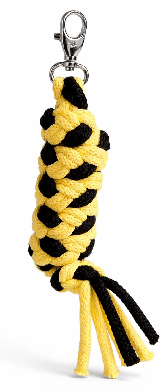 Uwiąz dla konia Hobby Horse pleciony ze sznurka – czarno-różowy