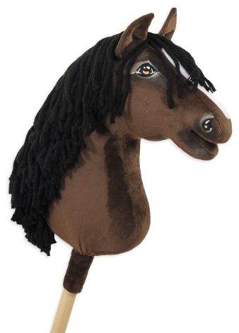 Hobby Horse Duży koń na kiju Premium - ciemnogniady A3