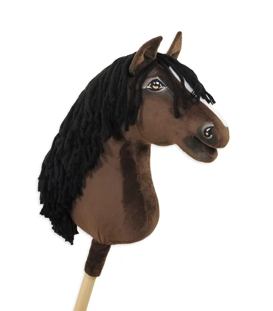Hobby Horse Duży koń na kiju Premium - ciemnogniady A3
