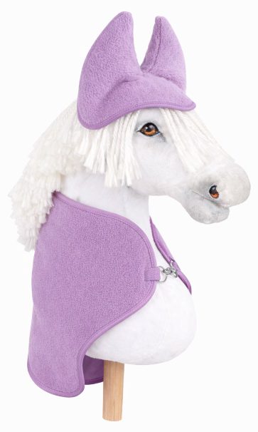 Zestaw dla Hobby Horse A3: polarowa derka + nauszniki – kremowy