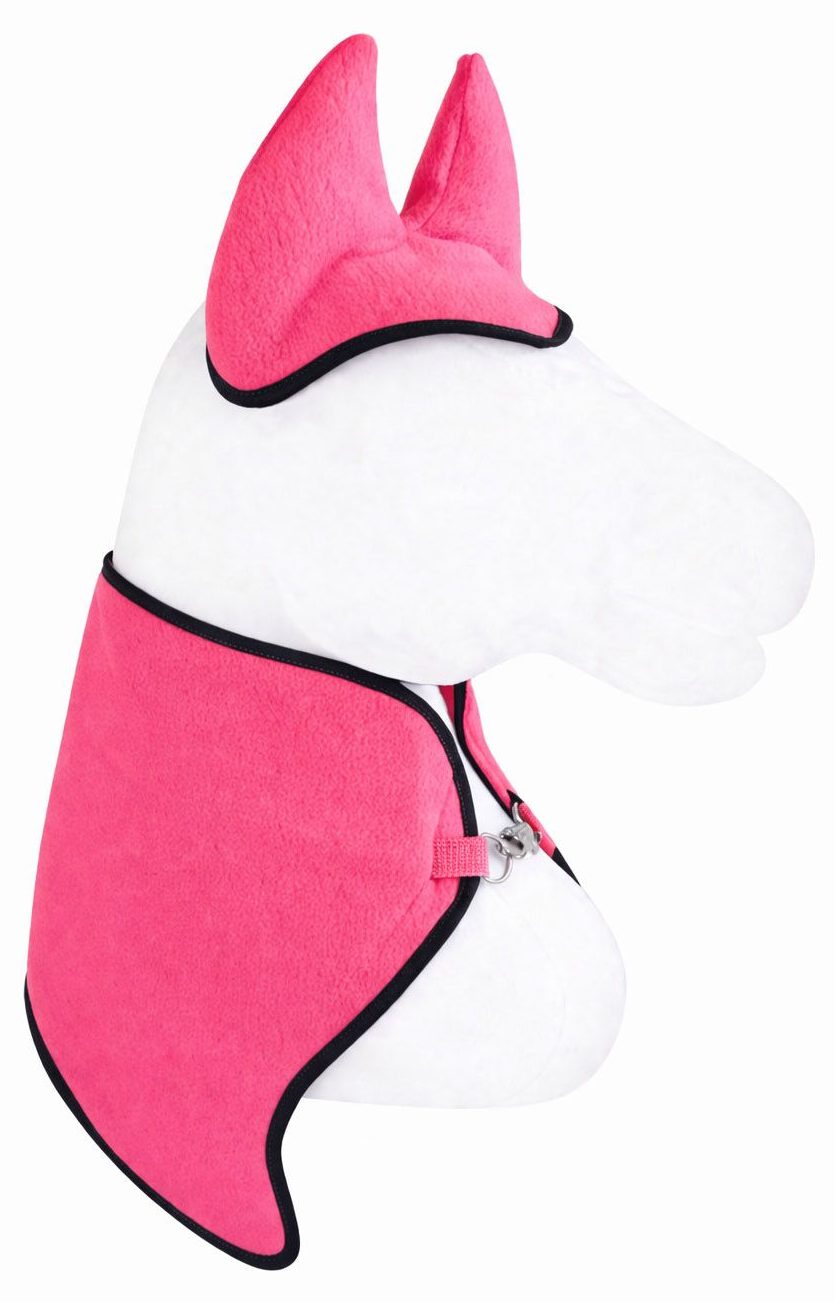Zestaw dla Hobby Horse uniwersalny A4 i A5: polarowa derka + nauszniki – neon pink