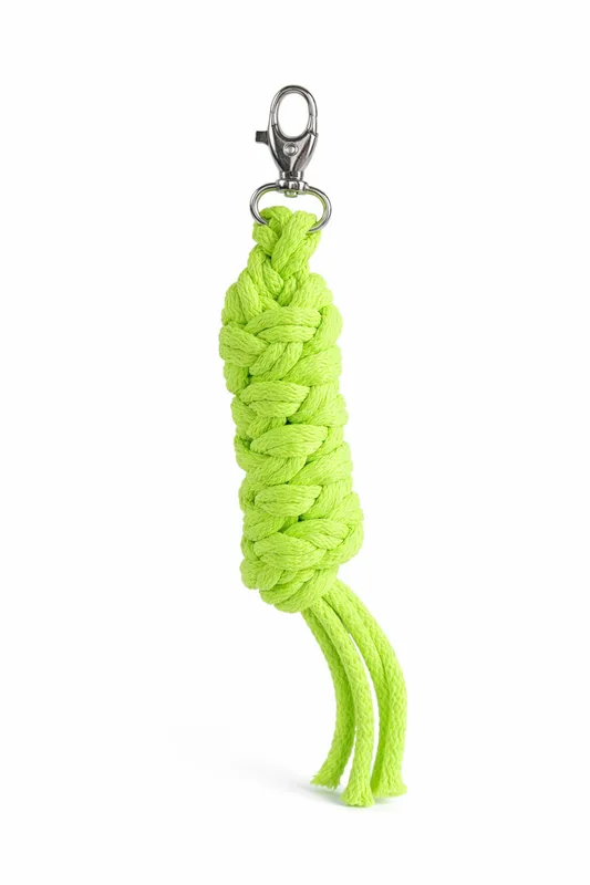 Uwiąz dla konia Hobby Horse pleciony ze sznurka – neon green
