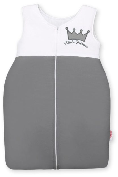 Śpiworek dla dzieci bawełniany M 6-12 mcy TOG 2.5 całoroczny ocieplany Little Princess antracyt